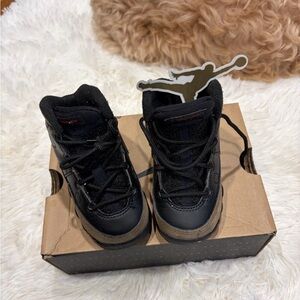 Jordan Kids Black and Brown High-Top Sneakers
